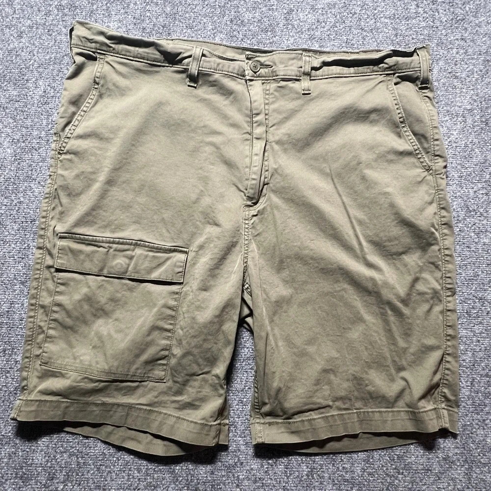 Levis Mens Cargo Shorts Olive Green Utility Casual Cotton 40 Waist